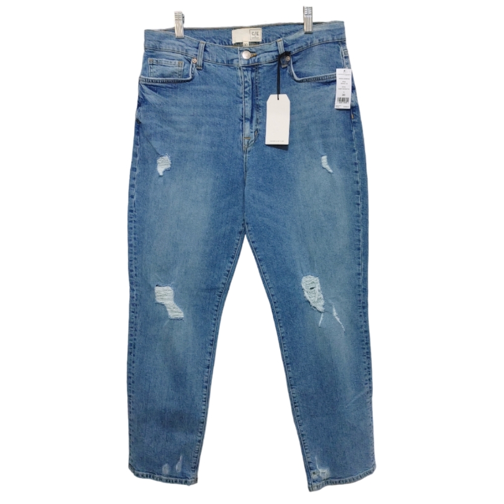 Current Elliott The Original Boyfriend Destructed Distressed Jeans Wendy Size 30 - Picture 6 of 15